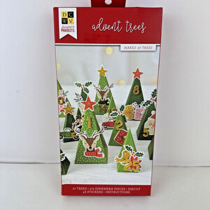 Advent DCWV Paper Projects Advent Trees Kit - Makes 27 Christmas Trees